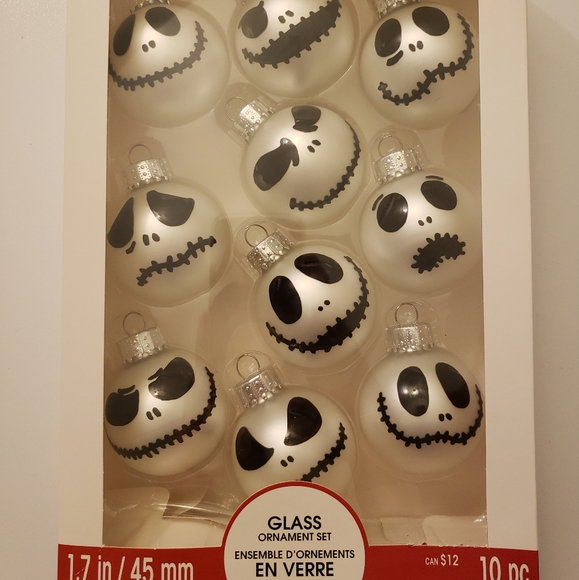 Jack Skellington Mini Ornament Set 10 Pc Christmas - Picture 2 of 4